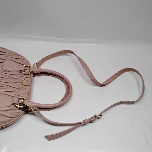 Authentic Miu Miu Matelasse Pink Leather Hand Bag mon780-111025 - Picture 10 of 16